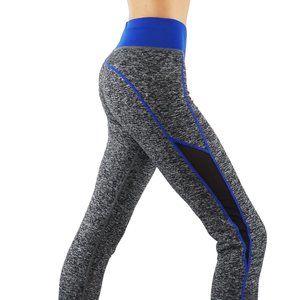 6 pack Yoga pants workout leggings with mesh cutout XY07-Navy